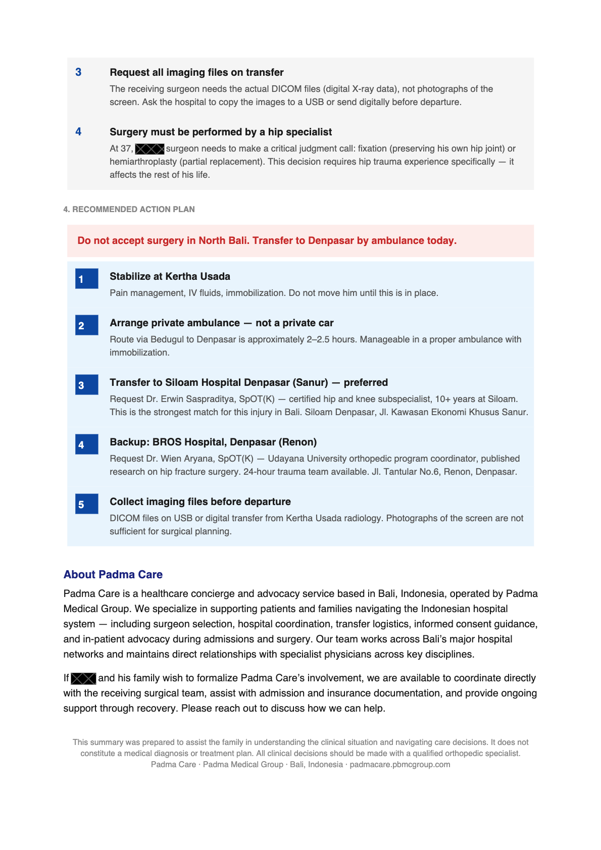 Clinical summary: page 2